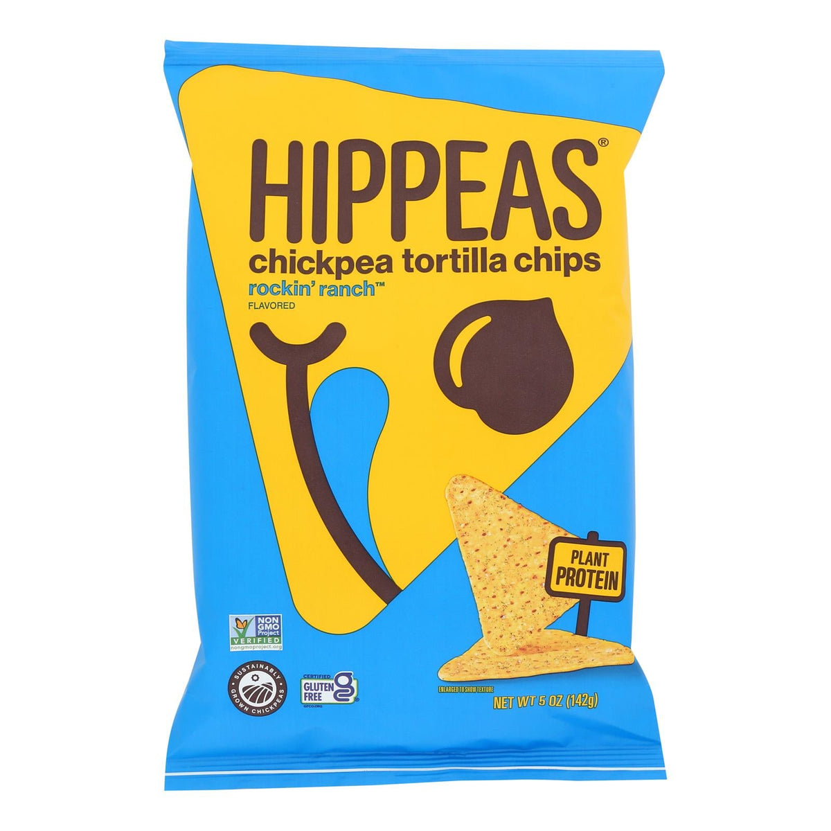 Hippeas Vegan Ranch Chickpea Tortilla Chips, 5 oz (Case of 12)