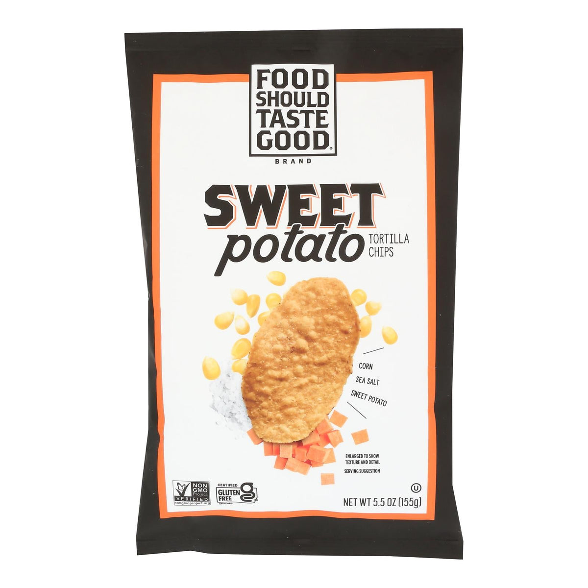 Food Should Taste Good Sweet Potato Tortilla Chips, 5.5 oz (Case of 12)