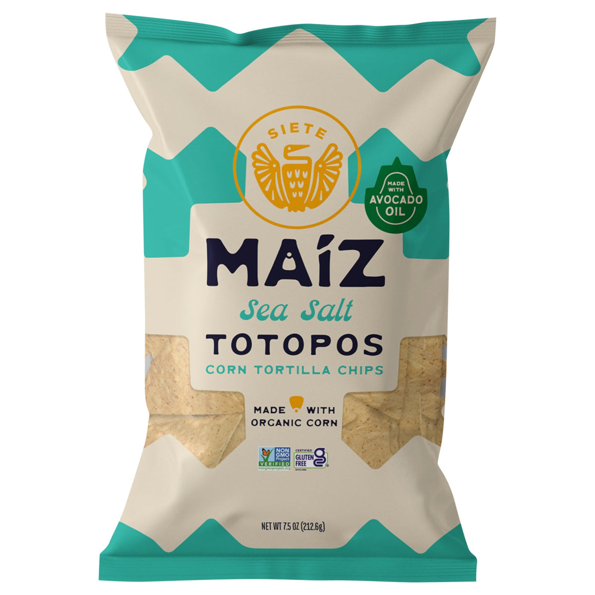 Siete Sea Salt Tortilla Chips, 7.5 oz (Case of 6)