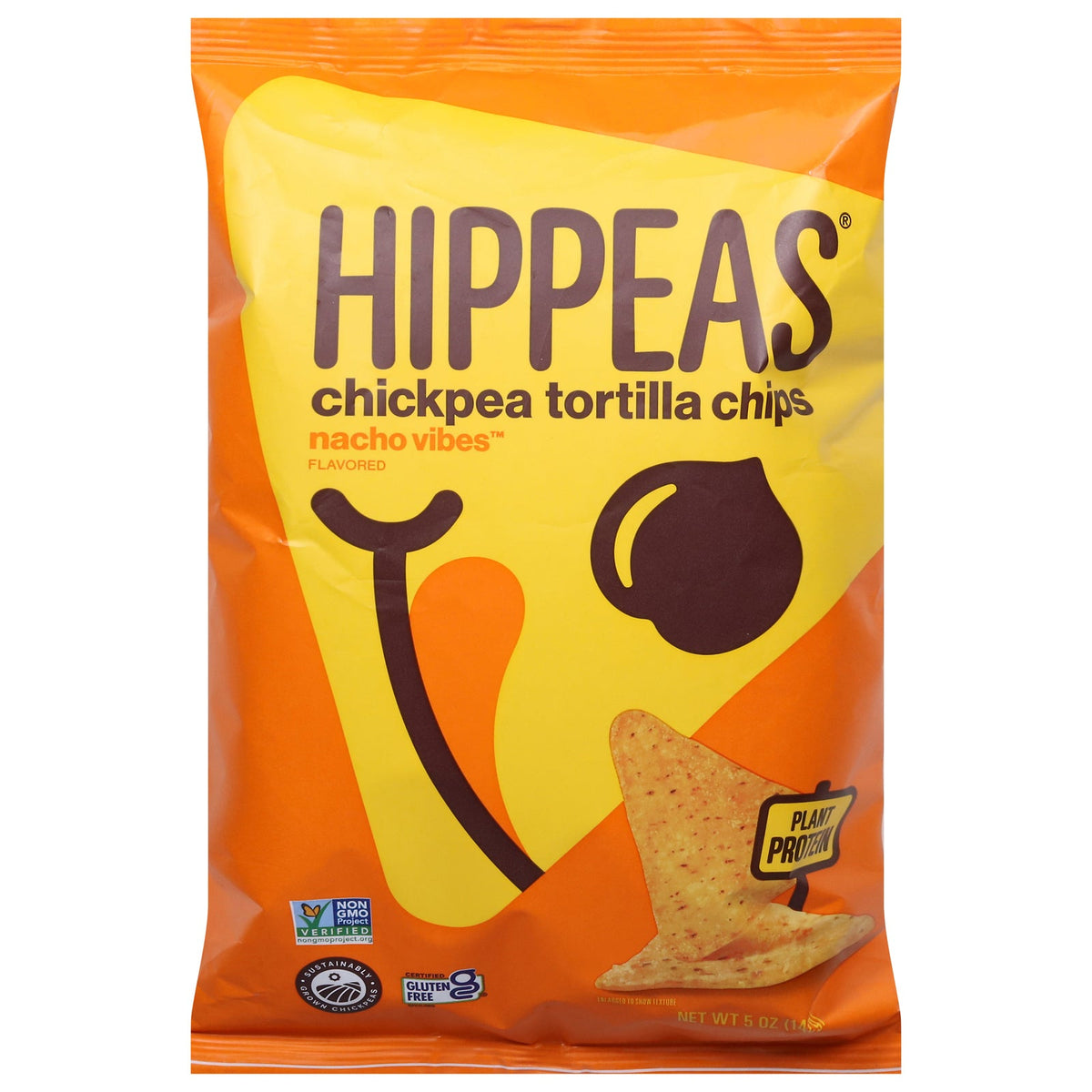 Hippeas Nacho Chickpea Tortilla Chips, 5 oz (Case of 12)