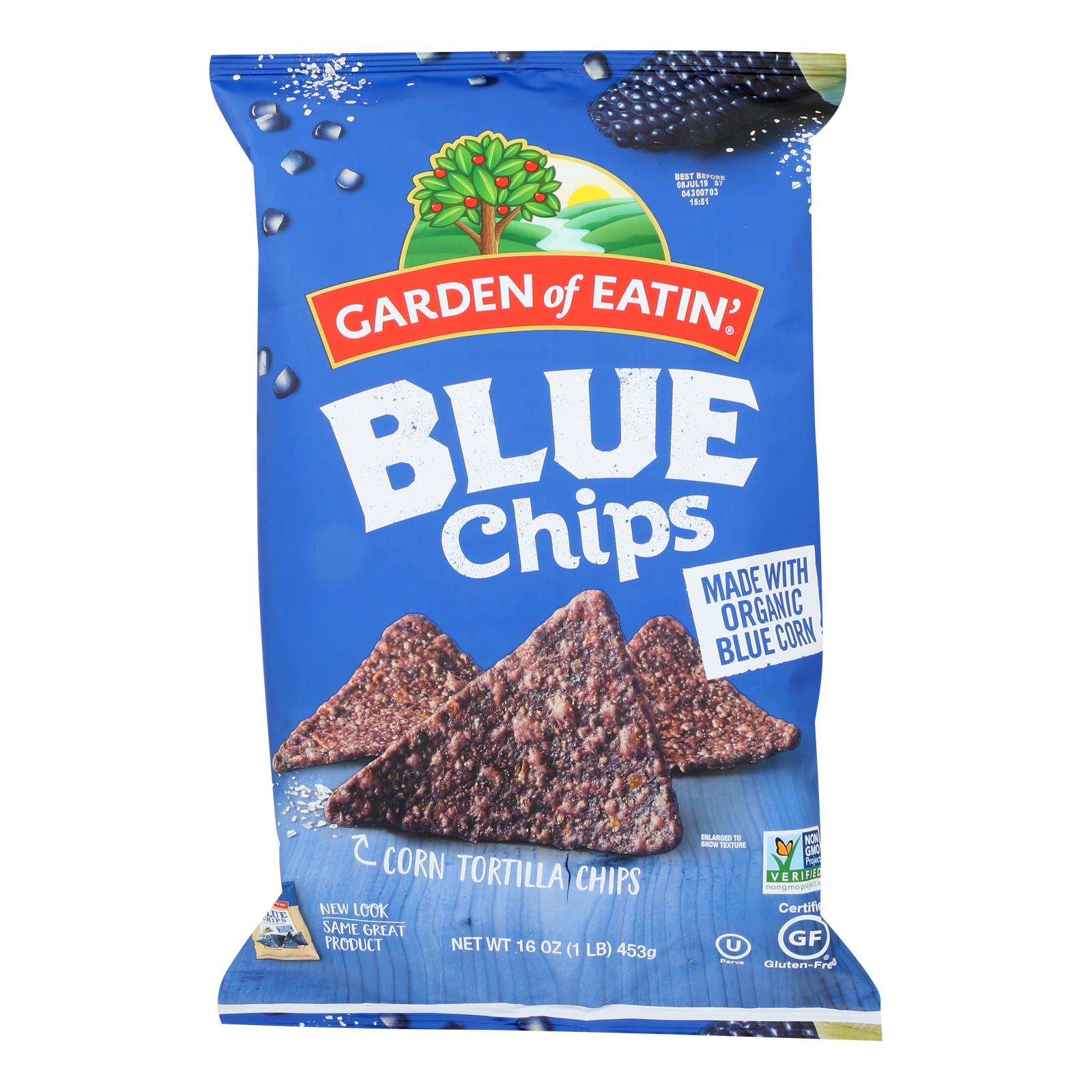 Garden of Eatin' Blue Corn Tortilla Chips, 16 Oz. (Pack of 12)