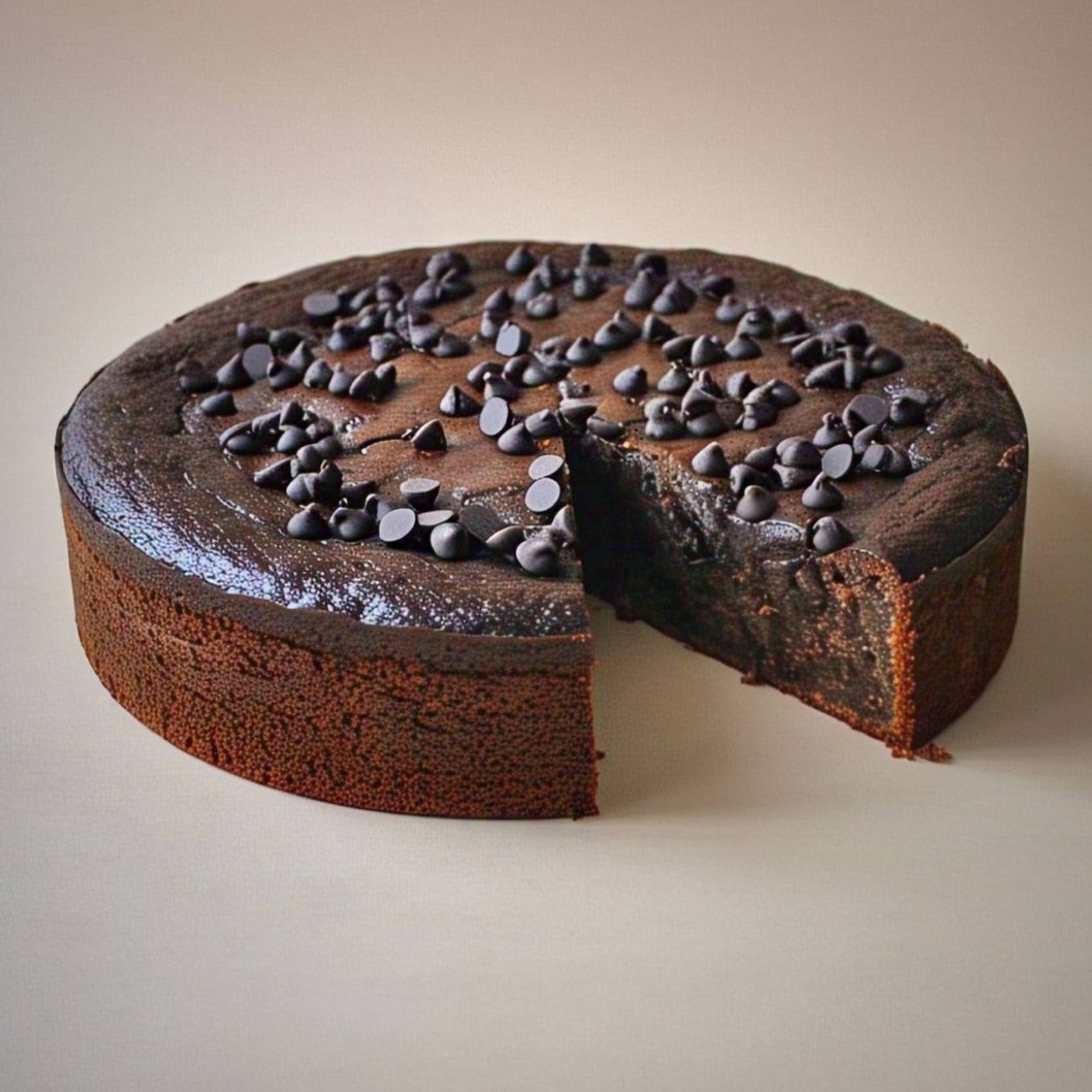 Andy Anand Sugar-Free Dark Chocolate Chip Cake, 9-Inch, 2.8 lb – Diabetic-Friendly, No Preservatives, Gourmet Perfectly Boxed Birthday Gift