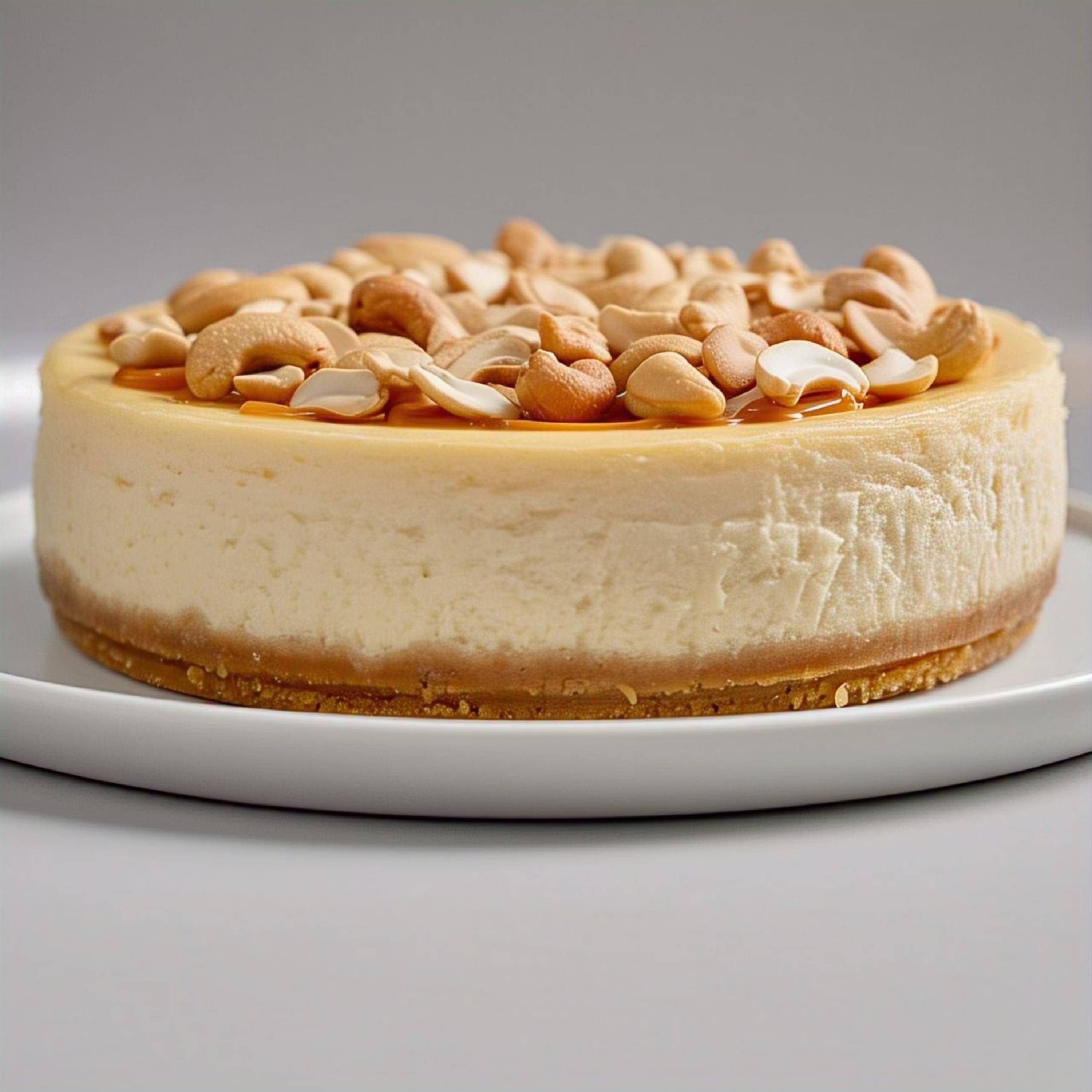 Andy Anand Sugar-Free & Gluten-Free Caramel Cashew Cheesecake, 9-Inch – Diabetic-Friendly, Real California Cream Cheese, Birthday Gift Box