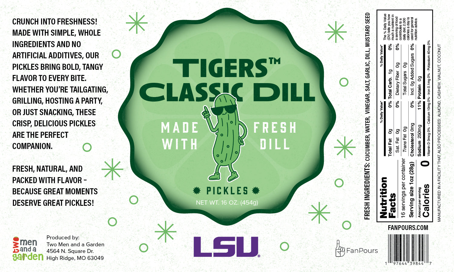 LSU Tigers Pickles Dill