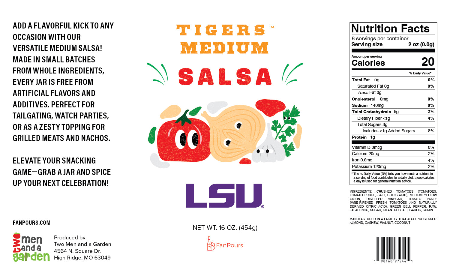 LSU Tigers Salsa Medium