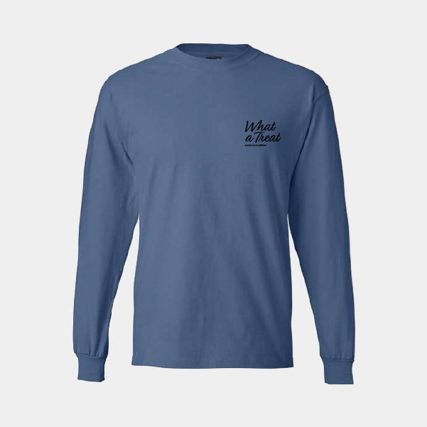 KevMo's "What A Treat" Wordmark Long-Sleeve T-Shirt