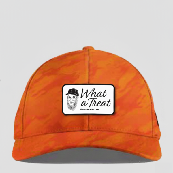 Kevmo's "What A Treat" (ORANGE) Round Label Curved Bill