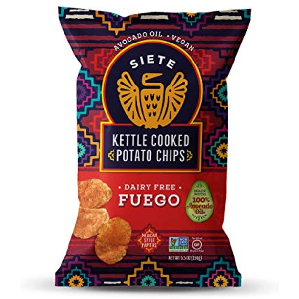 Siete Fuego Kettle Chips, 5.5 oz (Case of 6)