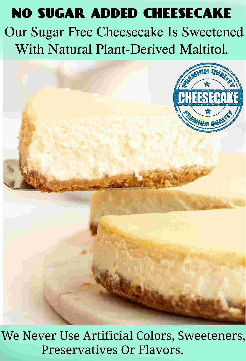 Andy Anand Sugar-Free & Gluten-Free New York Cheesecake, 9-Inch, 2 lb – Diabetic-Friendly, Real California Cream Cheese, Birthday Gift Box