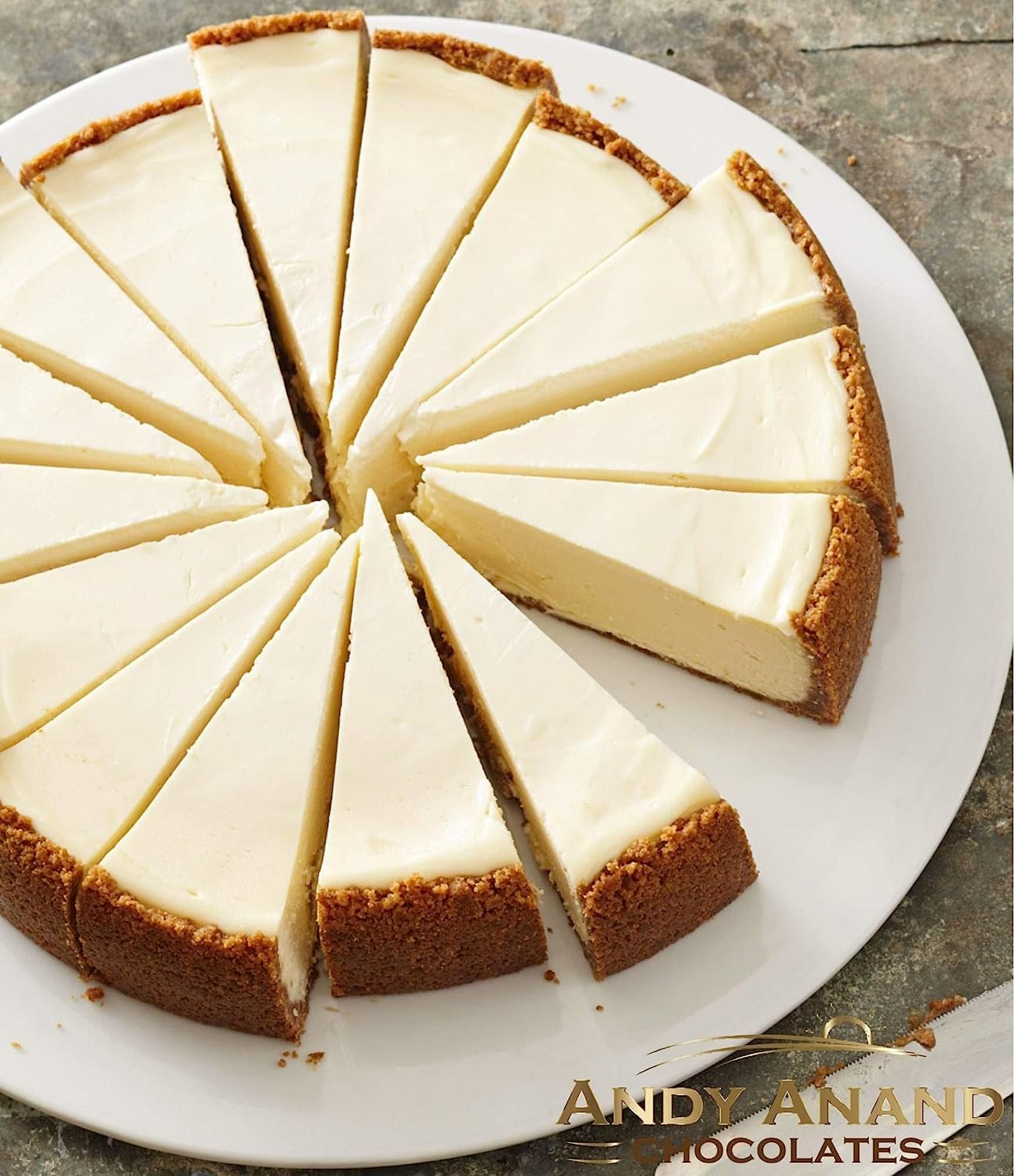 Andy Anand New York Cheesecake, 9-Inch, 2 lb – Freshly Baked with Real California Cream Cheese, All-Natural Ingredients, Birthday Gift Box