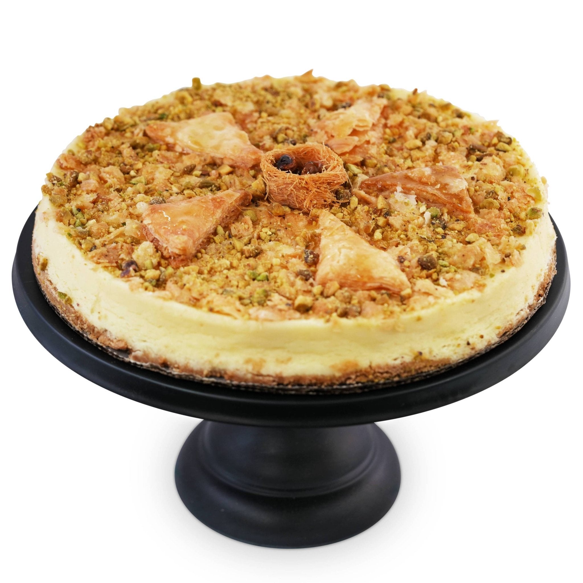 Andy Anand Baklava Cheesecake, 9-Inch, 2.8 lb – Turkish Honey & California Cream Fusion, Pistachio & Walnut, Gourmet Birthday Gift Box