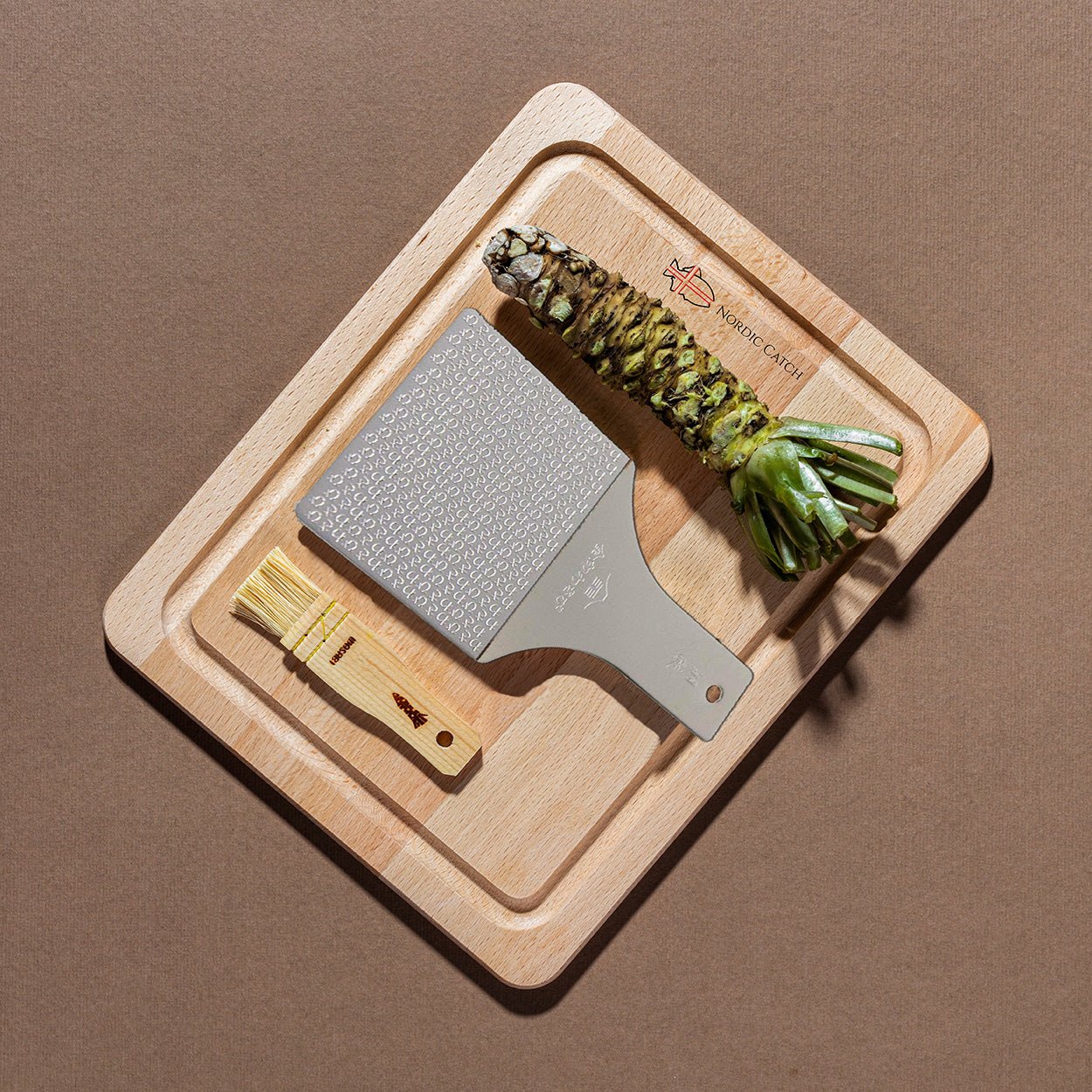 Fresh Japanese Wasabi Root + Steel Shark Grater Bundle