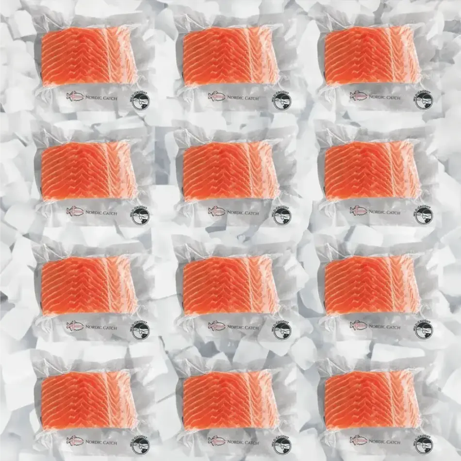 Wild Caught Salmon, Columbia River King Skin On (Bulk Case)