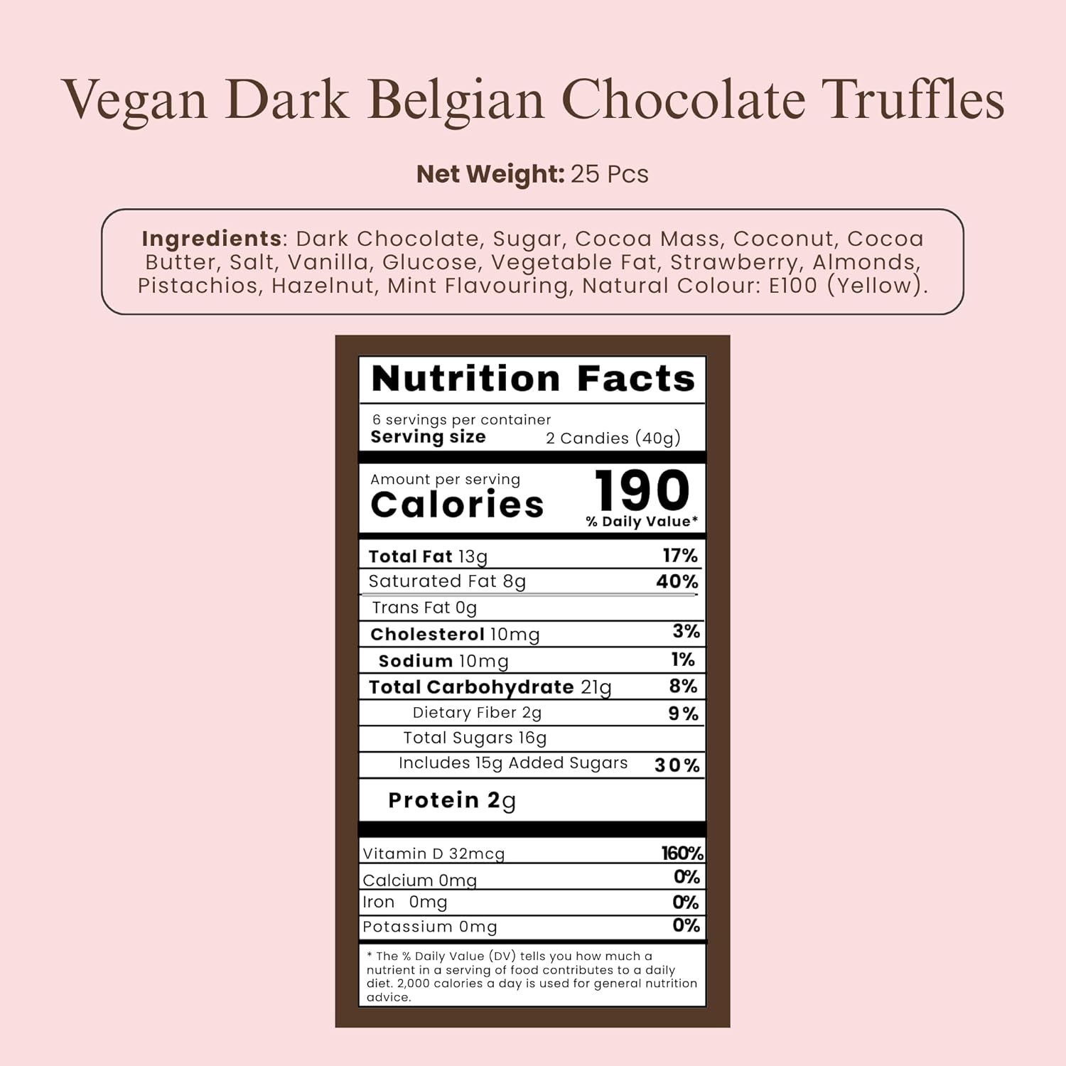 Andy Anand Vegan Dark Chocolate Truffles Praline Collection, 25 pc – Gluten-Free Gift Box, 60% Cocoa Butter, Birthday & Valentine's Day Gift