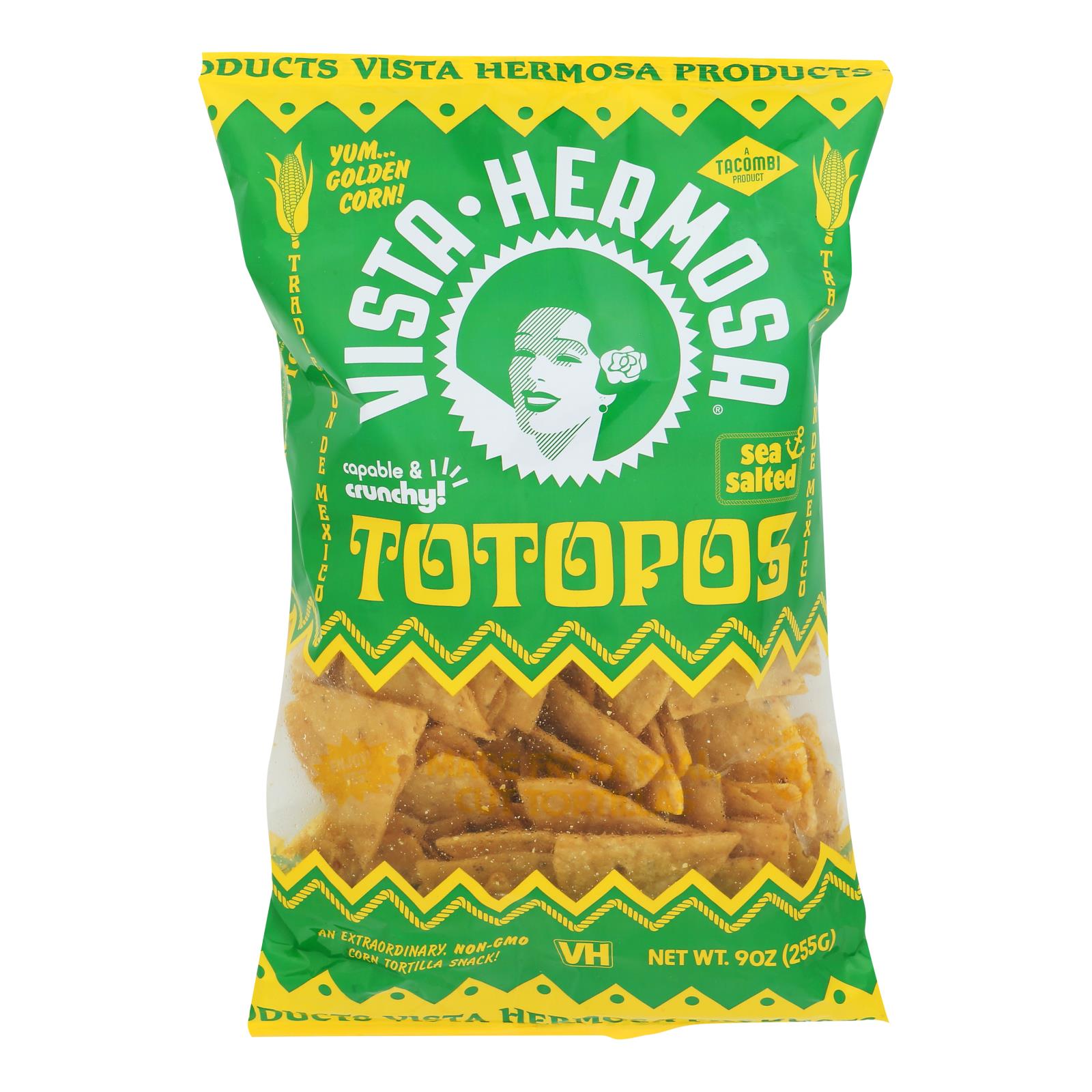 Vista Hermosa - Tortilla Chips Totopos Corn (Pack of 6-9 Oz)