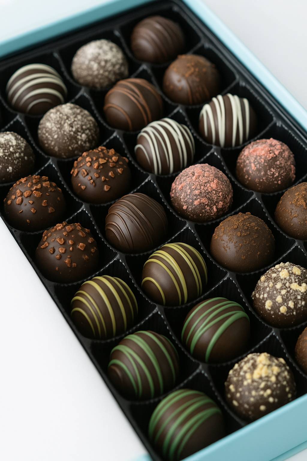 Andy Anand Artisan Vegan Dark Chocolate Truffles (16 pc) | Handmade Gift Box, 60% Cocoa Butter | Local SoCal Chocolatier