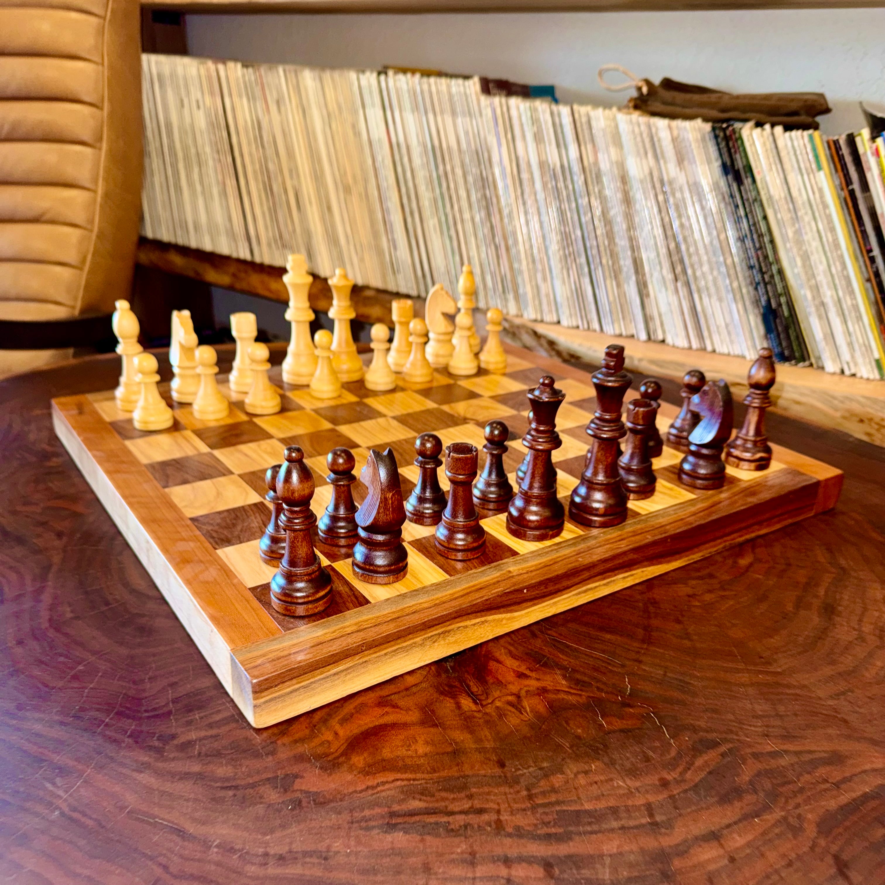 Sawdust Chess & Checker Board (Regulation Size)