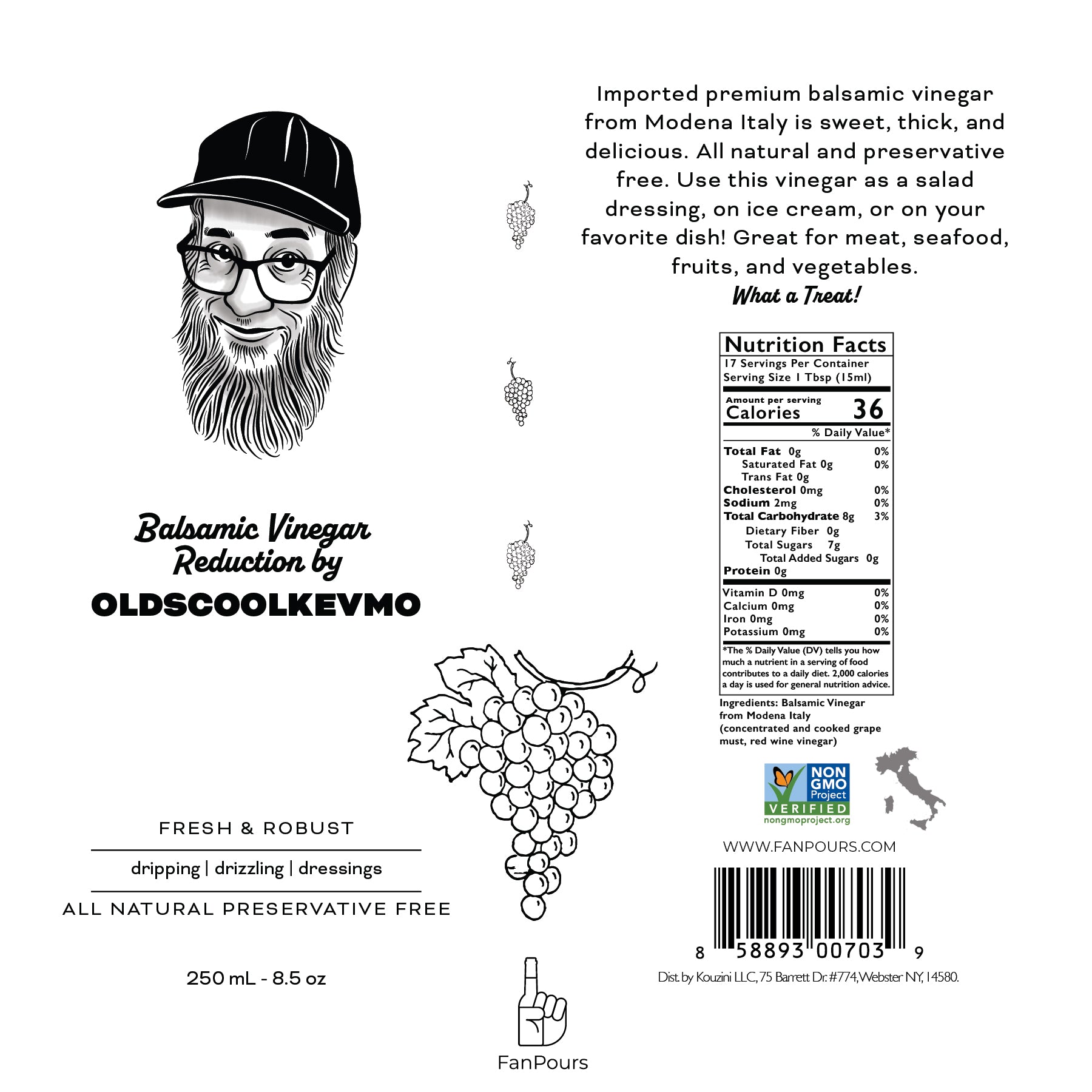 Kevmo's Balsamic Vinegar (250ML)