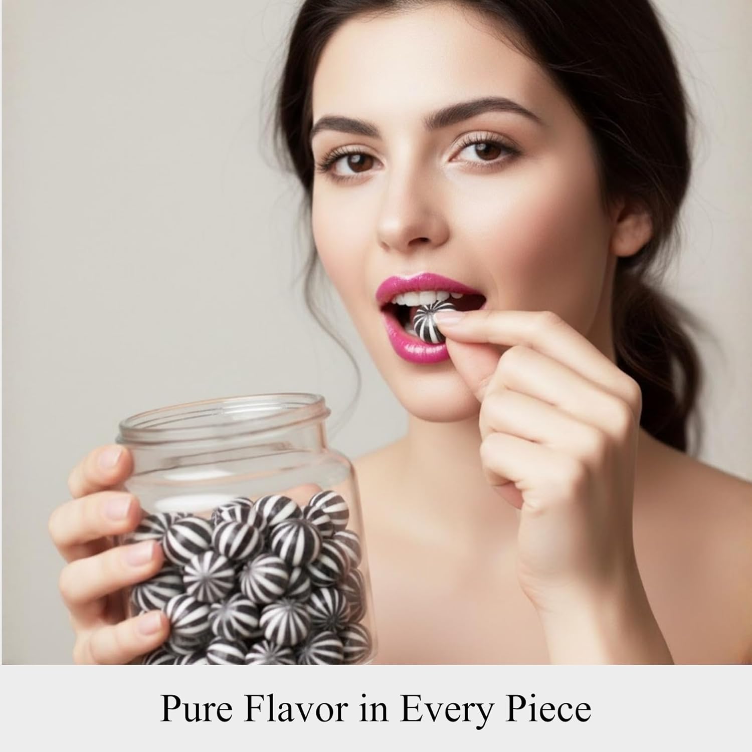 Andy Anand Sugar-Free Black Bulls Eyes Hard Candy (25 pc) | Sugar-Free & Keto Candy | Local SoCal Bakery