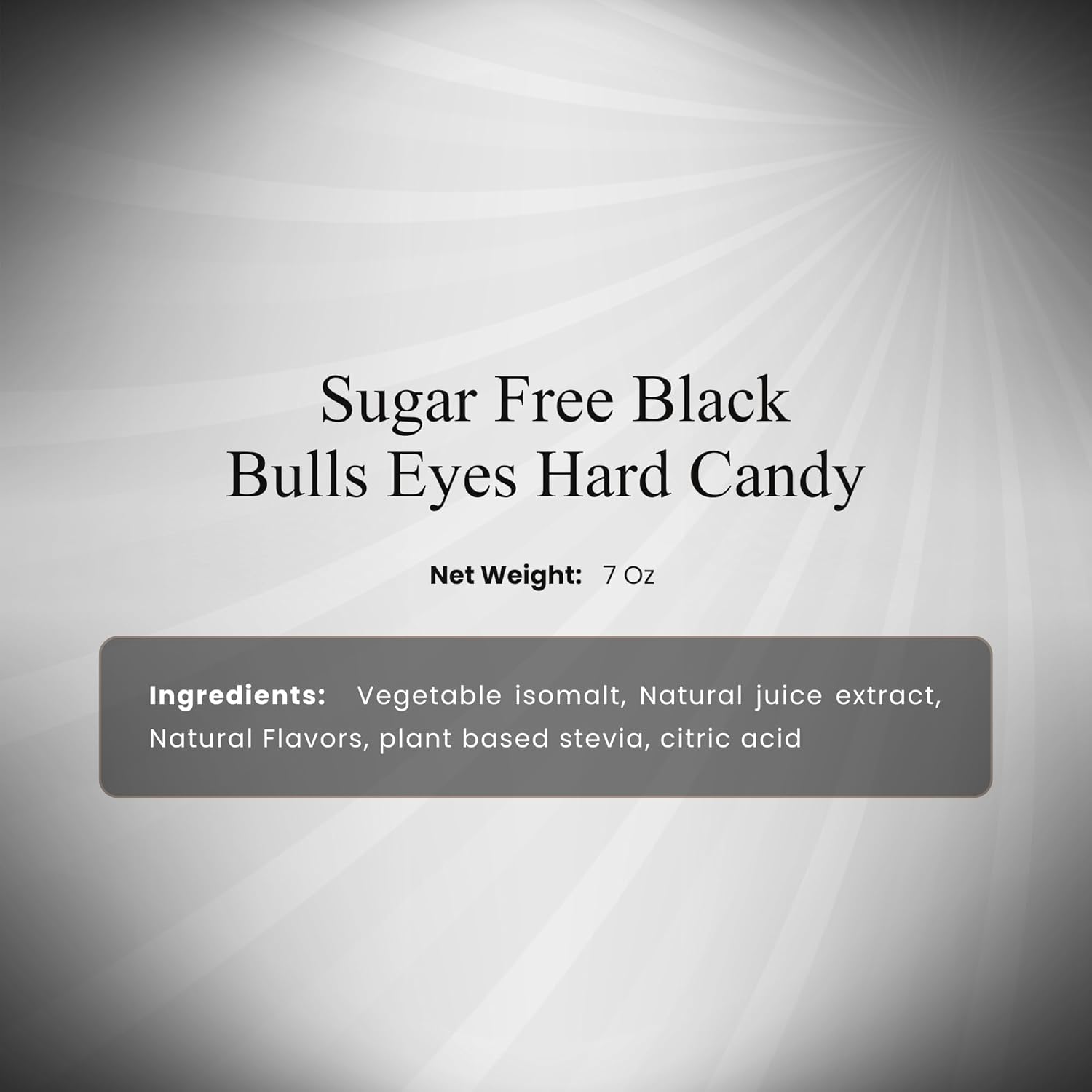 Andy Anand Sugar-Free Black Bulls Eyes Hard Candy (25 pc) | Sugar-Free & Keto Candy | Local SoCal Bakery