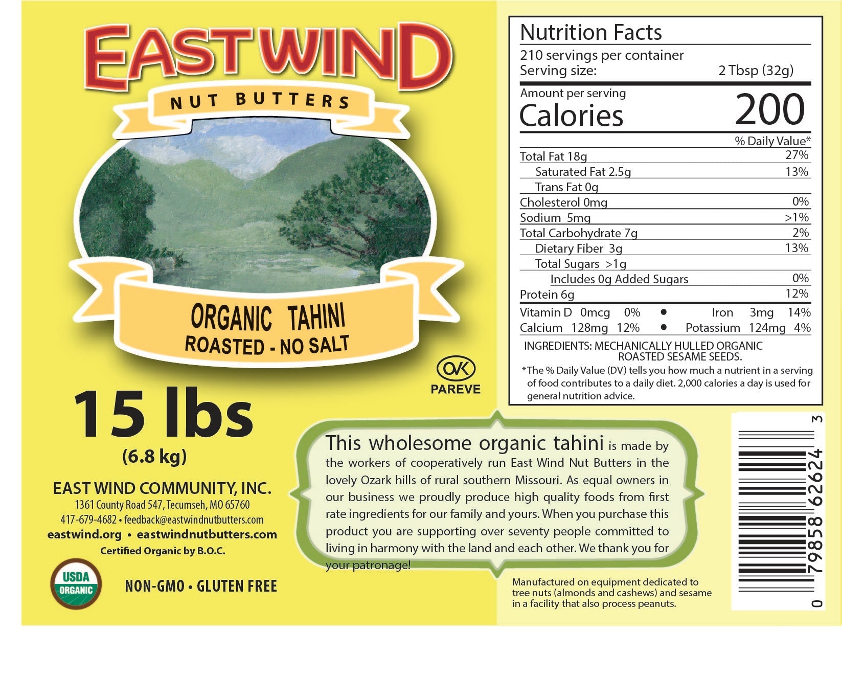 Organic Tahini- 2 ingredients