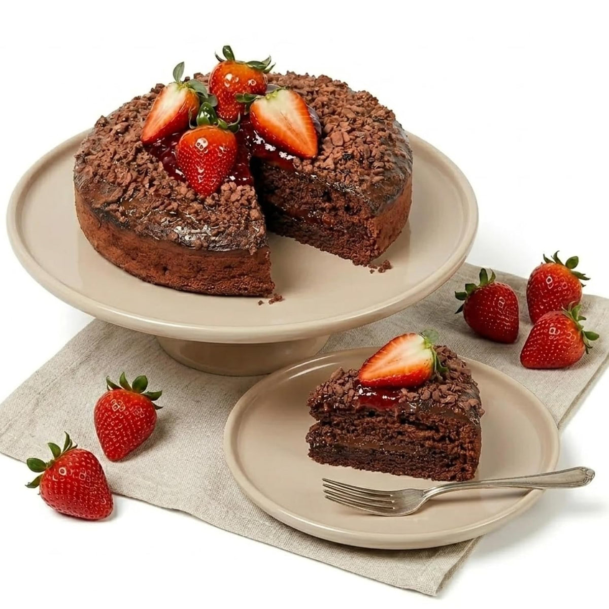 Andy Anand Gluten-Free Chocolate Strawberry Cake, 9-Inch, 2.5 lb – Freshly Baked Handcrafted for All Ages, Birthday & Celebration Gift Box