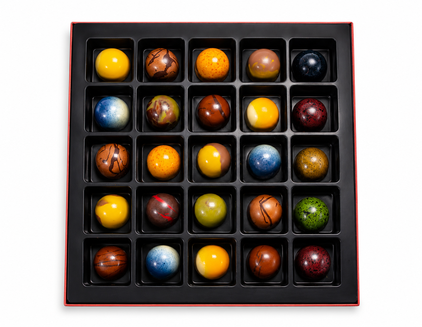 Andy Anand Monet Chocolate Bonbons Gift Box (25 pc, 6.52 oz) | Gluten-Free Truffles & Pralines | Local SoCal Chocolatier